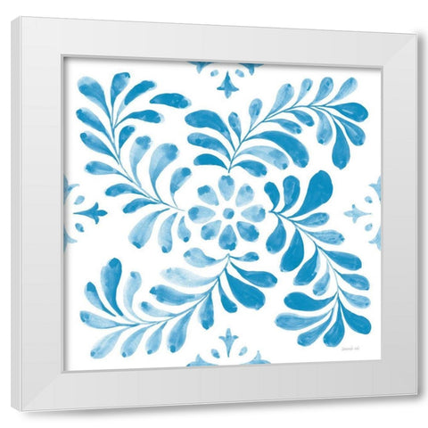 Blooming Orchard Tile V White Modern Wood Framed Art Print by Nai, Danhui