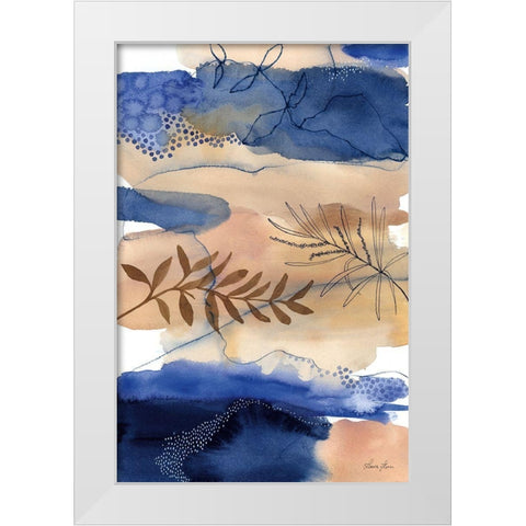 The Branch and the River White Modern Wood Framed Art Print by Horn, Laura