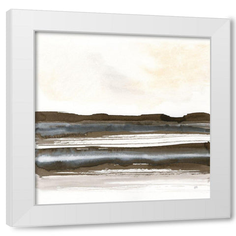 Natural Stripes II White Modern Wood Framed Art Print by Paschke, Chris