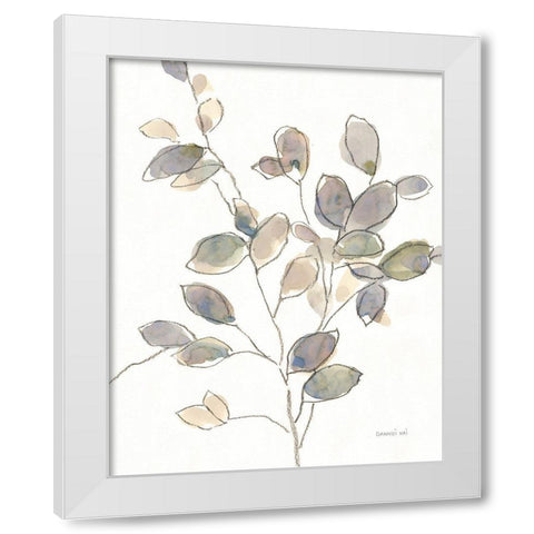 Transparent Branch White Modern Wood Framed Art Print by Nai, Danhui