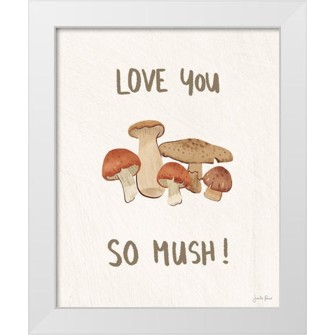 Mushroom Madness IV White Modern Wood Framed Art Print by Penner, Janelle