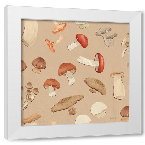 Mushroom Madness Pattern IC White Modern Wood Framed Art Print by Penner, Janelle