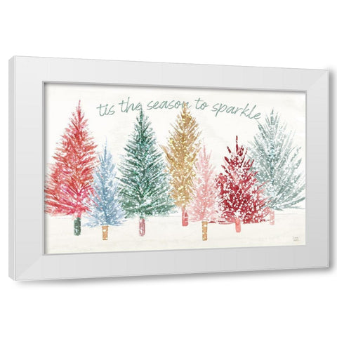 Holiday Sparkle I White Modern Wood Framed Art Print by June, Dina