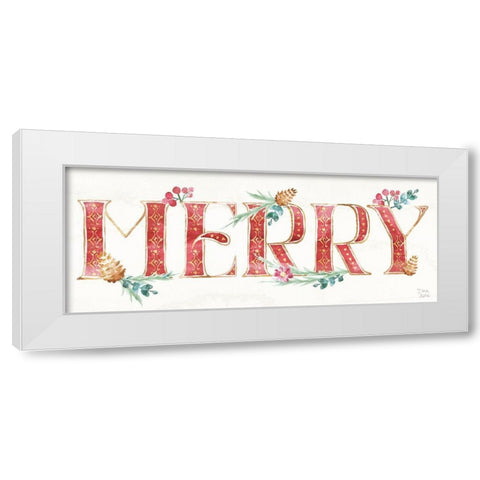 Holiday Sparkle V White Modern Wood Framed Art Print by June, Dina