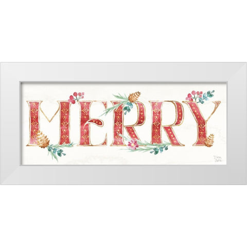 Holiday Sparkle V White Modern Wood Framed Art Print by June, Dina