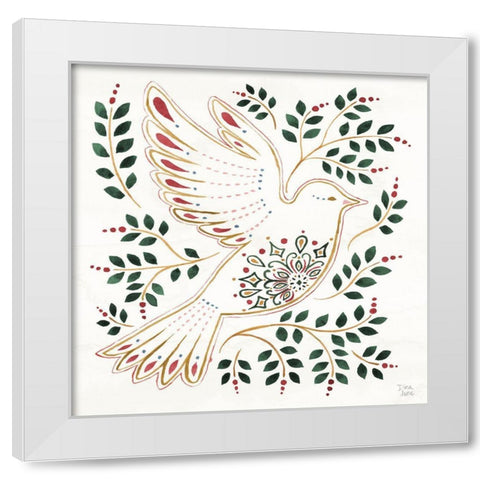 Holiday Sparkle VIII White Modern Wood Framed Art Print by June, Dina