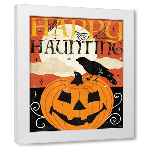 Halloween is Calling IV White Modern Wood Framed Art Print by Charron, Veronique
