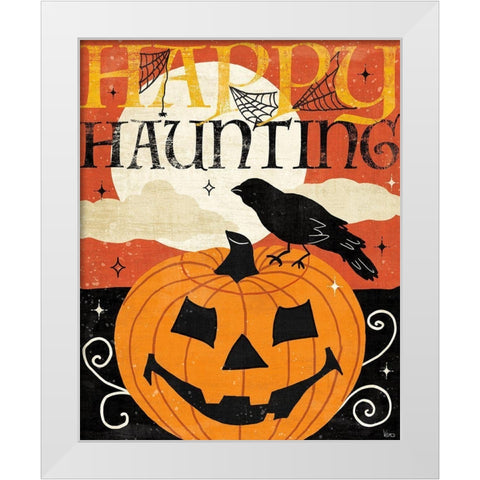 Halloween is Calling IV White Modern Wood Framed Art Print by Charron, Veronique