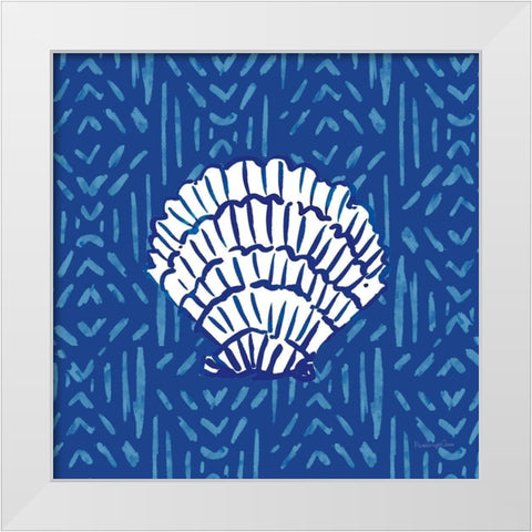 Salty Waves VIII White Modern Wood Framed Art Print by Charro, Mercedes Lopez