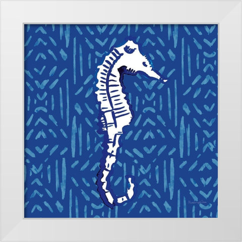 Salty Waves IX White Modern Wood Framed Art Print by Charro, Mercedes Lopez