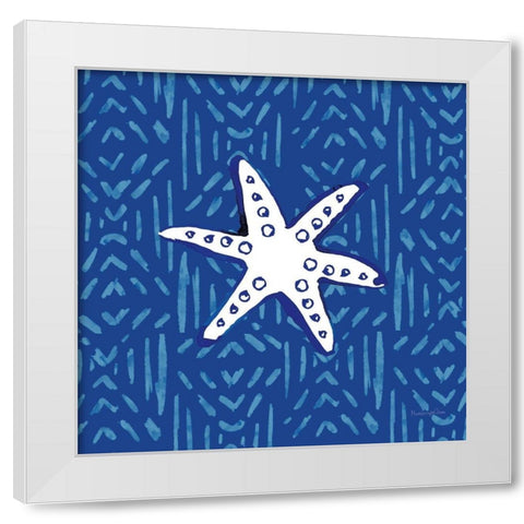 Salty Waves X White Modern Wood Framed Art Print by Charro, Mercedes Lopez