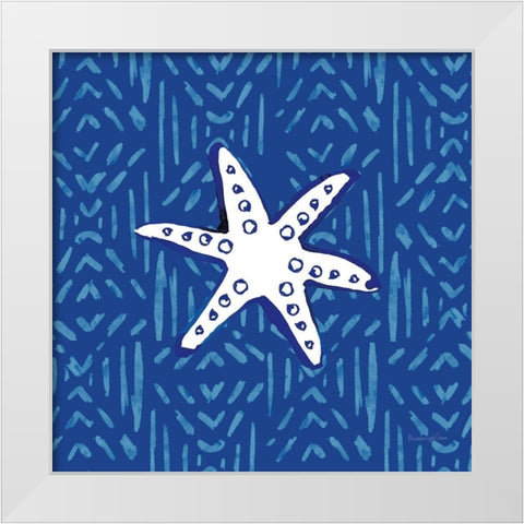 Salty Waves X White Modern Wood Framed Art Print by Charro, Mercedes Lopez