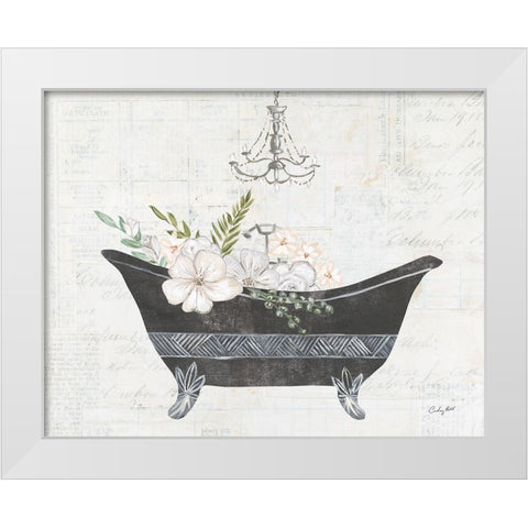 Floral Bath II White Modern Wood Framed Art Print by Prahl, Courtney