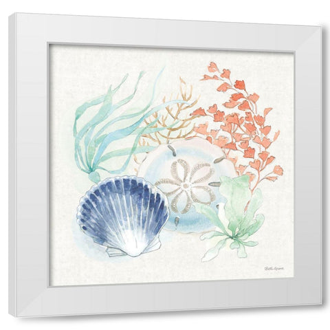 Seaside II White Modern Wood Framed Art Print by Grove, Beth
