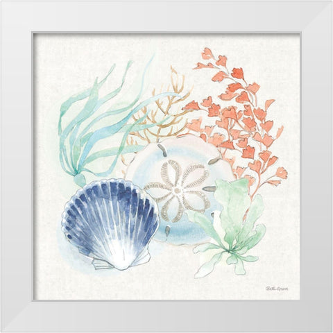 Seaside II White Modern Wood Framed Art Print by Grove, Beth
