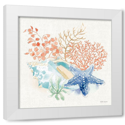 Seaside III White Modern Wood Framed Art Print by Grove, Beth