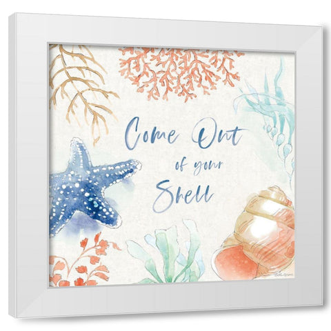 Seaside XII White Modern Wood Framed Art Print by Grove, Beth