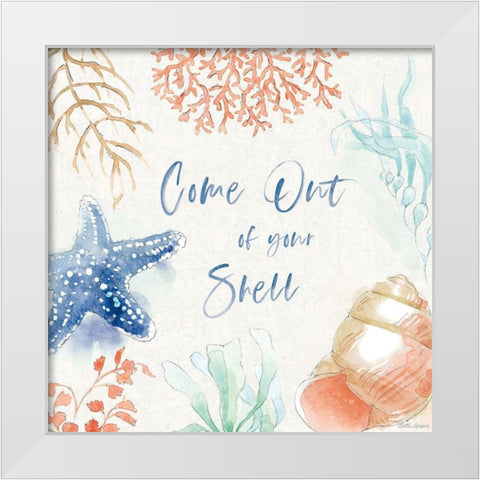 Seaside XII White Modern Wood Framed Art Print by Grove, Beth