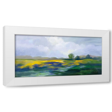 Spring Green White Modern Wood Framed Art Print by Vassileva, Silvia