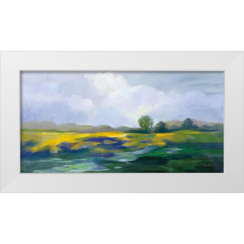 Spring Green White Modern Wood Framed Art Print by Vassileva, Silvia