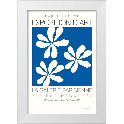Fleurs de Matisse I White Modern Wood Framed Art Print by Charro, Mercedes Lopez
