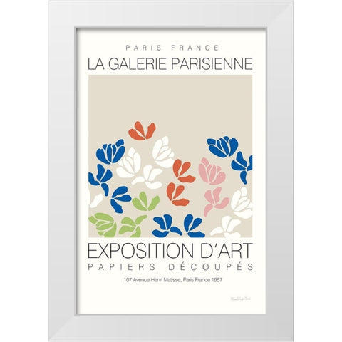 Fleurs de Matisse III White Modern Wood Framed Art Print by Charro, Mercedes Lopez