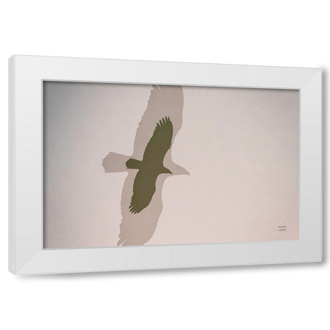 Double Eagle White Modern Wood Framed Art Print by Larson, Nathan