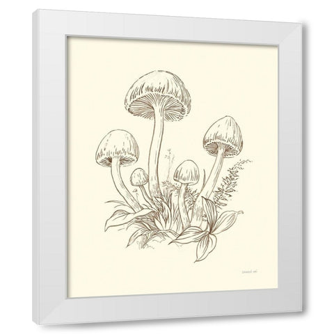 Nature Sketchebook IX Brown White Modern Wood Framed Art Print by Nai, Danhui