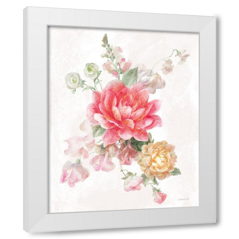 Sorbet Floret IV White Modern Wood Framed Art Print by Nai, Danhui