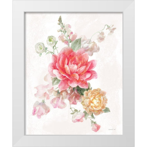 Sorbet Floret IV White Modern Wood Framed Art Print by Nai, Danhui