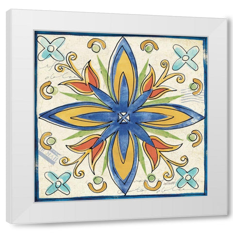 Tuscan Sun Tiles I Talavera White Modern Wood Framed Art Print by Tavoletti, Anne