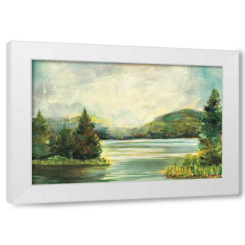 Silver Lake Light Crop White Modern Wood Framed Art Print by Schlabach, Sue