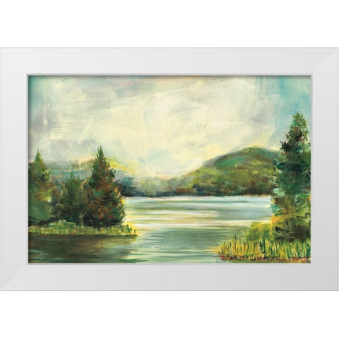 Silver Lake Light Crop White Modern Wood Framed Art Print by Schlabach, Sue