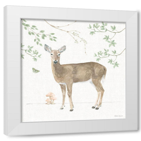 Woodland Love V White Modern Wood Framed Art Print by Grove, Beth