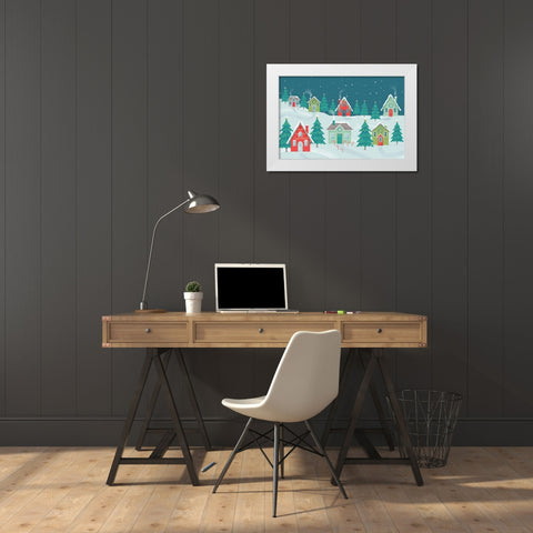 Falala I White Modern Wood Framed Art Print by Graham, Gia
