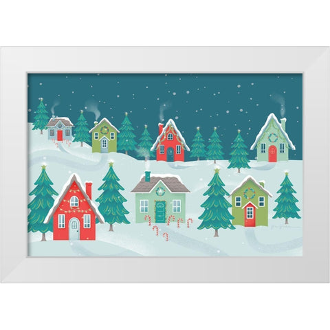Falala I White Modern Wood Framed Art Print by Graham, Gia