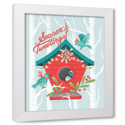 Falala III White Modern Wood Framed Art Print by Graham, Gia