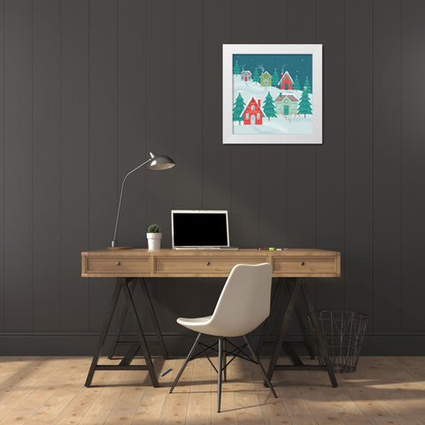 Falala IV White Modern Wood Framed Art Print by Graham, Gia