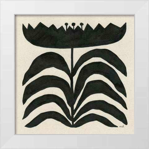 Delighted III White Modern Wood Framed Art Print by Hershey, Moira