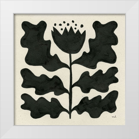 Delighted IV White Modern Wood Framed Art Print by Hershey, Moira