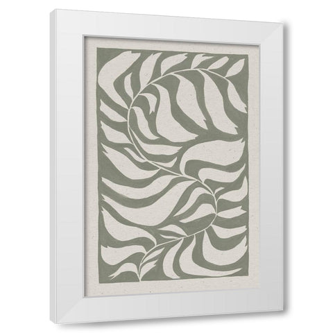 Winding Vine White Modern Wood Framed Art Print by Hershey, Moira