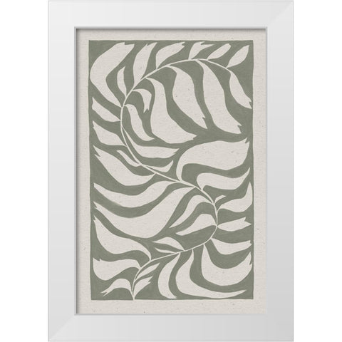 Winding Vine White Modern Wood Framed Art Print by Hershey, Moira