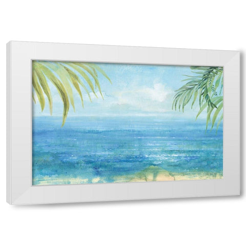 Sea Sparkle I Tropical White Modern Wood Framed Art Print by Nai, Danhui