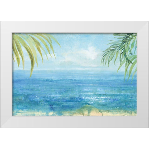 Sea Sparkle I Tropical White Modern Wood Framed Art Print by Nai, Danhui