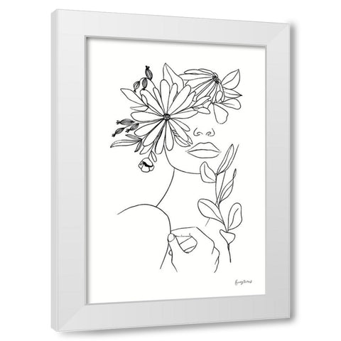 Rooted I BW White Modern Wood Framed Art Print by Thorns, Becky