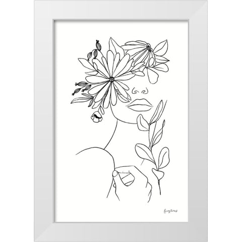 Rooted I BW White Modern Wood Framed Art Print by Thorns, Becky
