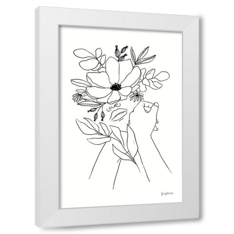 Rooted II BW White Modern Wood Framed Art Print by Thorns, Becky