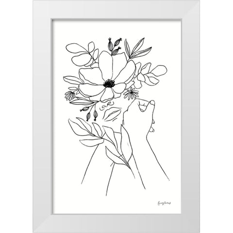 Rooted II BW White Modern Wood Framed Art Print by Thorns, Becky