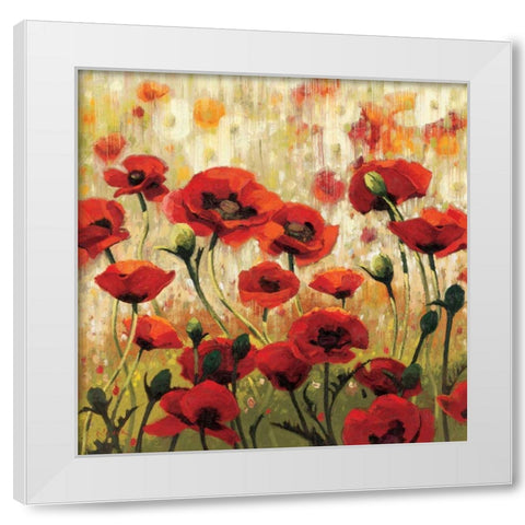 Sunny Spring Glee White Modern Wood Framed Art Print by Novak, Shirley