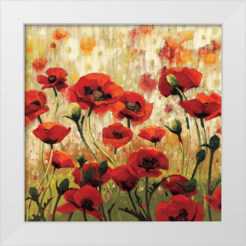 Sunny Spring Glee White Modern Wood Framed Art Print by Novak, Shirley